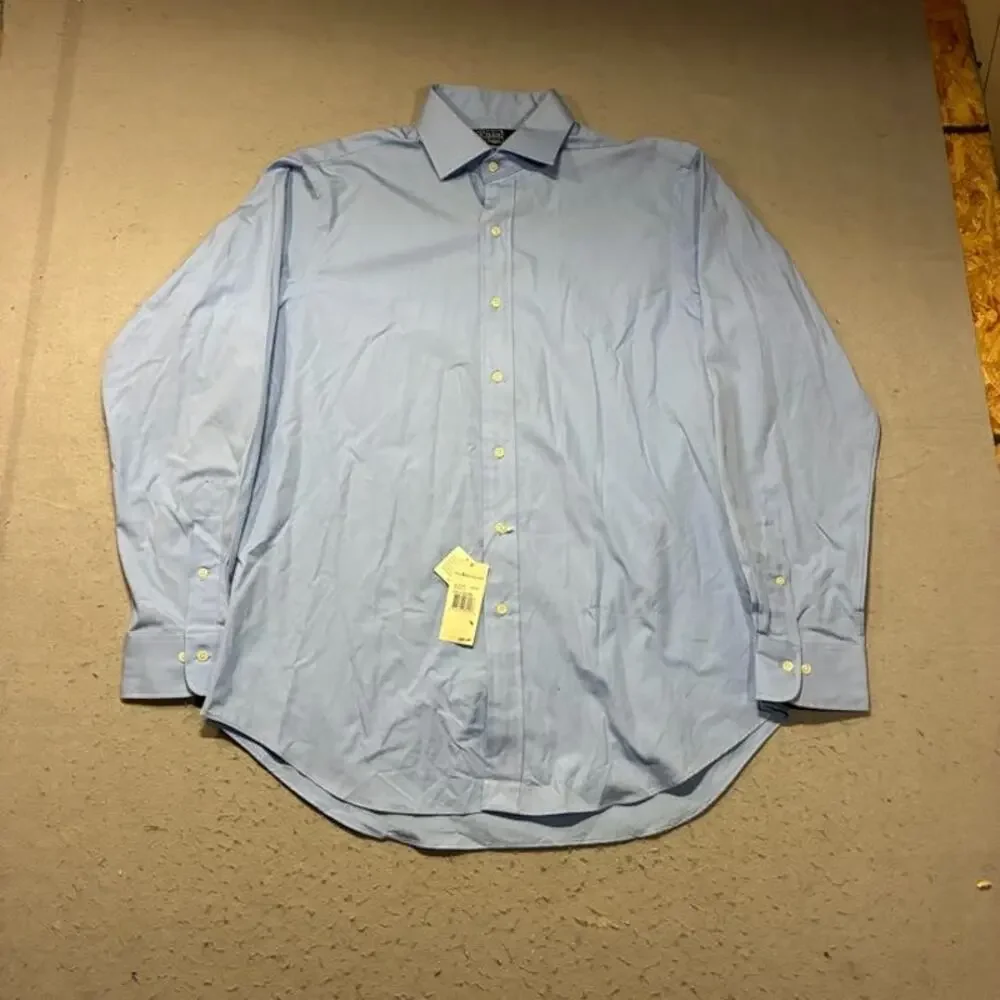 Vintage NWT Poly Ralph Lauren Button Up Regent Shirt Mens 16.5-34/35 Blue
